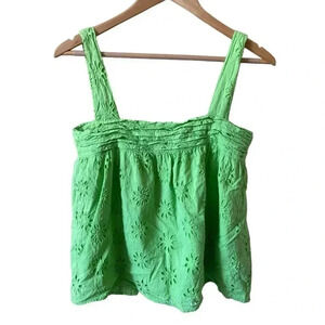 Nasty Gal Lace Green Tie Cami Top